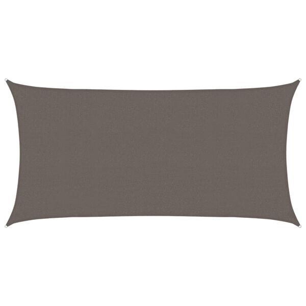 vidaXL Sunshade Sail HDPE 6.6x11.5' Anthracite