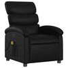 vidaXL Massage Recliner Chair Black Faux leather, Metal, Plywood Single