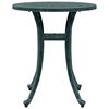 vidaXL Garden Table Green Cast Aluminum Small Decorative Inlays