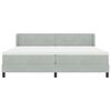 vidaXL Box Spring Bed Light Grey 78.74 x 78.74 in Polyester