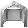 vidaXL Tent Grey Polyethylene (PE), Galvanized Steel Medium Collapsible