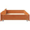 vidaXL Under-bed Drawer Wax Brown Solid Pine Wood Standard
