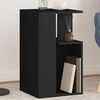 vidaXL Side Table Black Engineered Wood Small Side Table Square