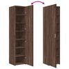 vidaXL Highboard Brown Oak 15.7"x16.7"x72.8" Engineered Wood