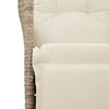 vidaXL Reclining Garden Chair Beige Poly Rattan Single
