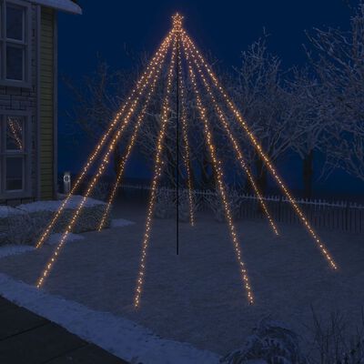 vidaXL Christmas Tree Lights Indoor Outdoor 800 LEDs Warm White 16 ft