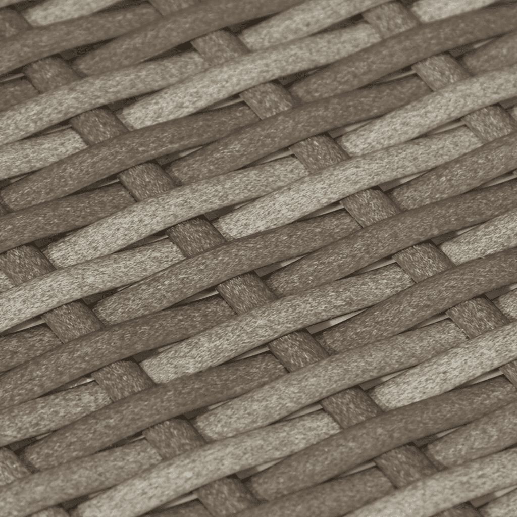 vidaXL 8 Piece Patio Sofa Set with Cushions Gray Poly Rattan