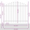 vidaXL Garden Fence White 66.93 x 64.96 in Powder-Coated Steel