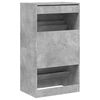 vidaXL Shoe Cabinet Concrete Gray Engineered Wood Tall Shoe Cabinet