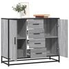 vidaXL Sideboard Grey Sonoma Engineered wood, metal Medium Sideboard