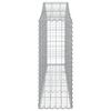 vidaXL Gabion Basket Set of 11 Silver Galvanized Iron