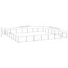 vidaXL Dog Kennel Silver Steel Extra Large Durable Dog Kennel
