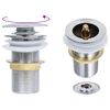 vidaXL Push Drain without Overflow Function Chrome 2.5x2.5x3.6"