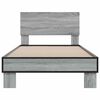 vidaXL Bed Frame Gray Sonoma Engineered wood, metal Twin Durable