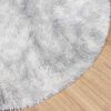 vidaXL Shaggy Rug Silver grey 100% Polyester 63x63 in Foldable