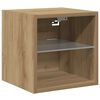 vidaXL TV Wall Cabinet Artisan oak Engineered wood, Glass Small