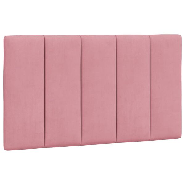 vidaXL Headboard Cushion Pink Velvet Medium Removable Covers