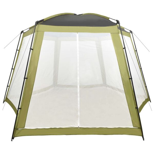 vidaXL Pool Tent Green Polyester fabric with PA coating and steel