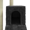 vidaXL Cat Tree Dark grey Engineered wood, plush, sisal Medium
