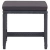 vidaXL Garden Table And Chair Black Powder-coated steel, PE rattan, glass