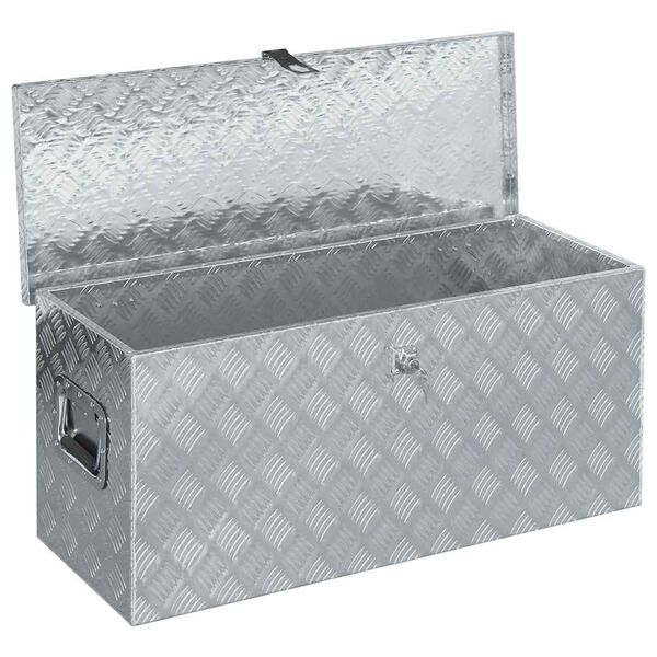 vidaXL Aluminum Box 35.6"x13.8"x15.7" Silver
