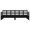 vidaXL Pull-out Day Bed Black Solid pine wood 2x