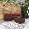 vidaXL Garden Lounge Set Brown and Cinnamon Red