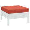 vidaXL Pallet Cushion Melange Red 100% Polyester 23.6 in x 23.6 in
