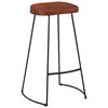 vidaXL Bar Stool Set of 2 Brown, Black