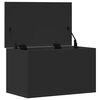 vidaXL Storage Box Black Engineered Wood Medium Storage Box