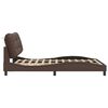 vidaXL Bed Frame Brown Faux leather (75% PVC, 5% cotton, 20% polyester)
