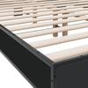 vidaXL Bed Frame Black Engineered Wood Double Durable Bed Frame