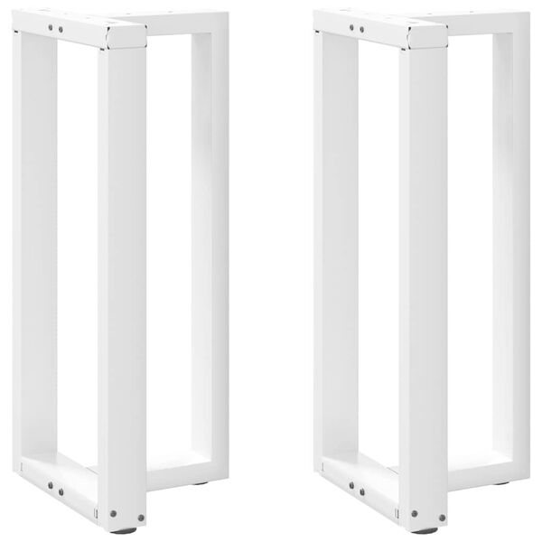 vidaXL Bar Table Leg White Powder-coated steel Medium Adjustable Feet