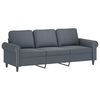 vidaXL Sofa Set Dark Grey Velvet (100% polyester), metal, textilene, plywood
