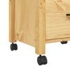 vidaXL Kitchen Trolley MONZA 18.9"x15.7"x34.8" Solid Wood Pine