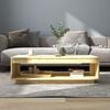 vidaXL Coffee Table Natural Pine Solid Pinewood Medium Coffee Table
