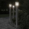 vidaXL Outdoor Floor Lamp Silver Stainless Steel Medium Durable