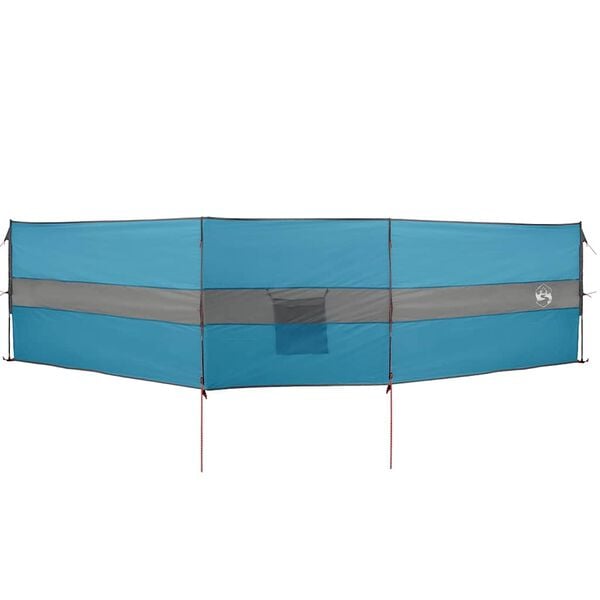 vidaXL Camping Windbreak Blue 192.9x48.4" Waterproof