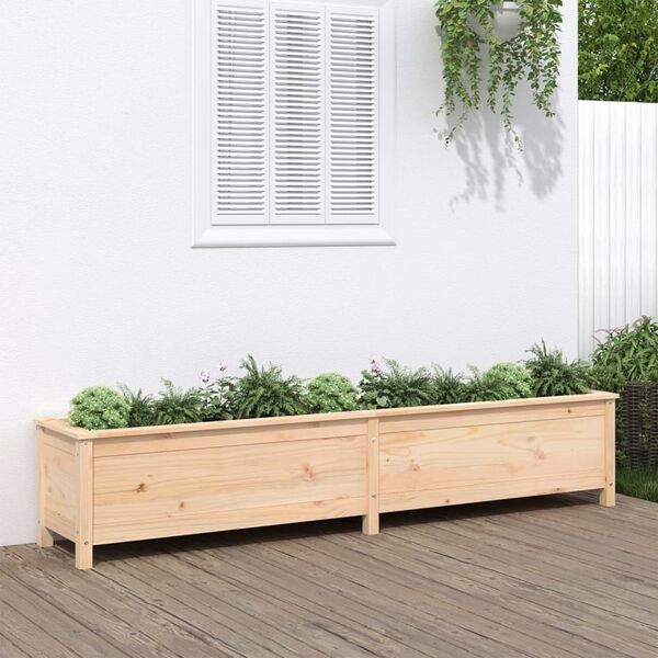 vidaXL Patio Raised Bed  199,5x40 x 15.4 " Solid Wood Pine