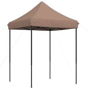 vidaXL Party Tent Brown Oxford Fabric with PVC coating Large Collapsible