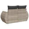 vidaXL Garden Sofa Light gray sofa with dark gray cushions