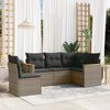 vidaXL Garden Sofa Set Grey
