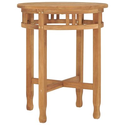 vidaXL Bistro Table Ø23.6"x23.6" Solid Teak Wood