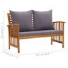 vidaXL Garden Lounge Set Dark Grey Solid Acacia wood Medium Durable