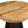vidaXL Side Table Black Solid mango wood Small Decorative Inlays