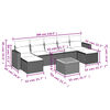 vidaXL Garden Sofa Set Gray PE rattan Large Modular Garden Sofa Set