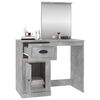 vidaXL Dressing Table Concrete Gray Engineered wood Medium