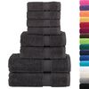 vidaXL Towel Set Anthracite 100% Ring-Spun Cotton Guest, Hand, Shower