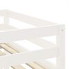 vidaXL Kids'Loft Bed White, Pink Solid Pine Wood, Polyester Twin