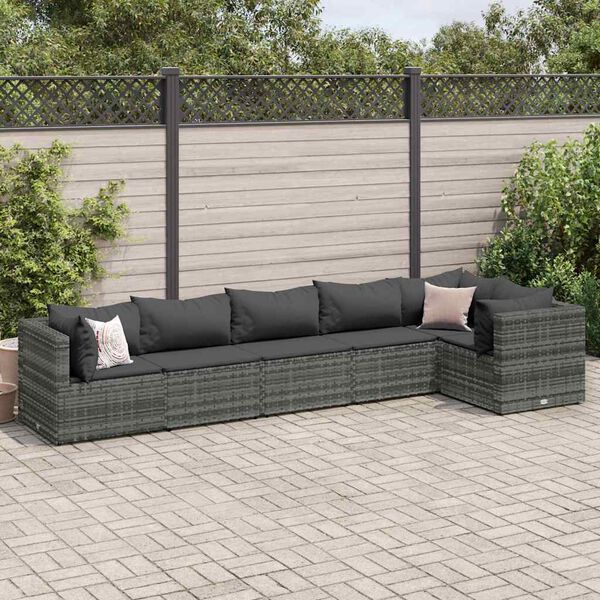 vidaXL Patio Lounge Set Gray, Anthracite